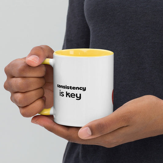 Consistency is Key Mug with Color Inside